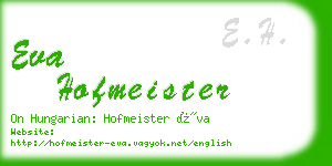 eva hofmeister business card